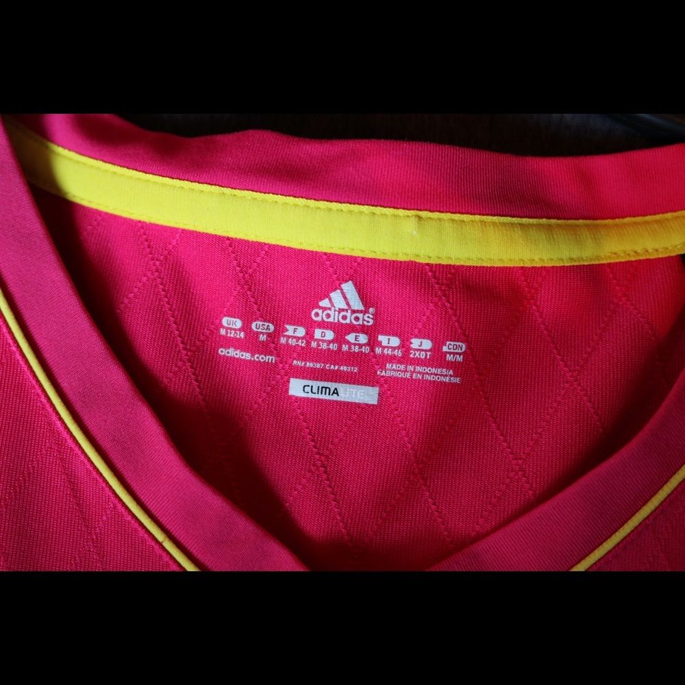 Bright Pink & Yellow Climalite Adidas Sports Shirt